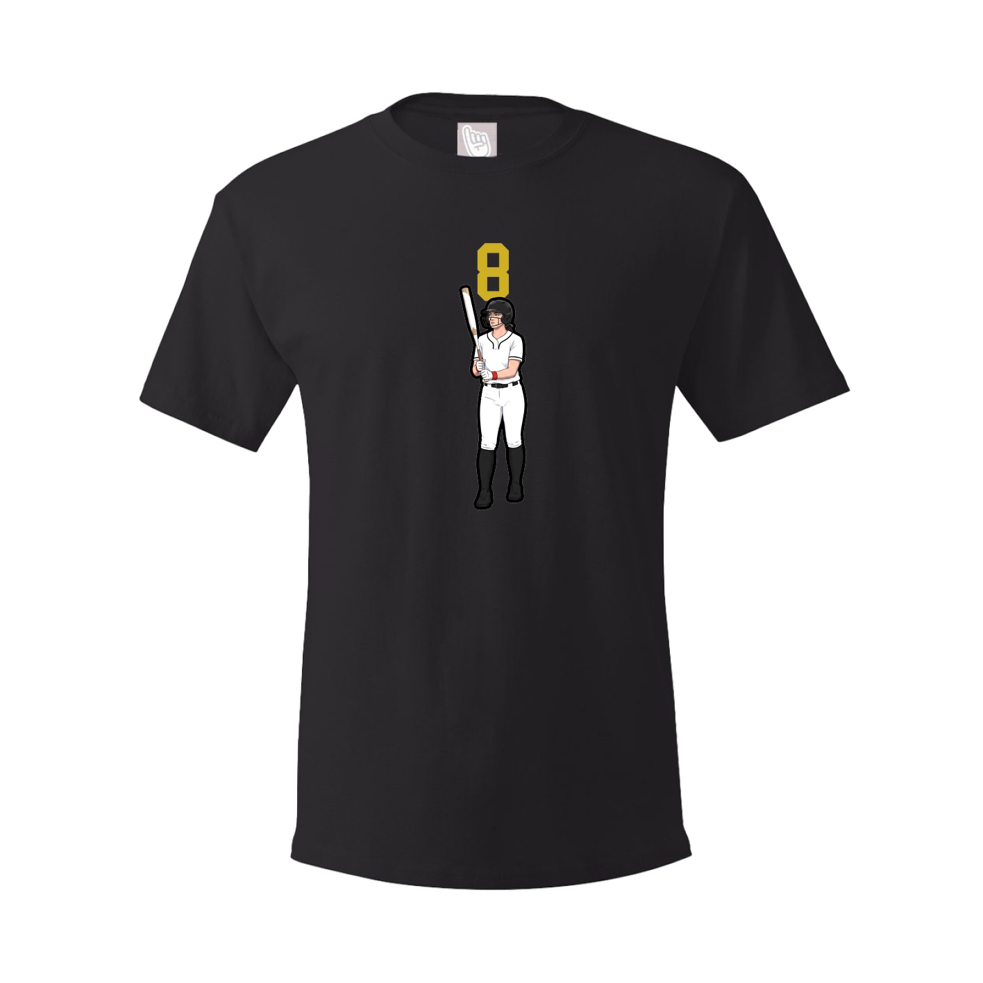 Youth Tee — Number Top in Black