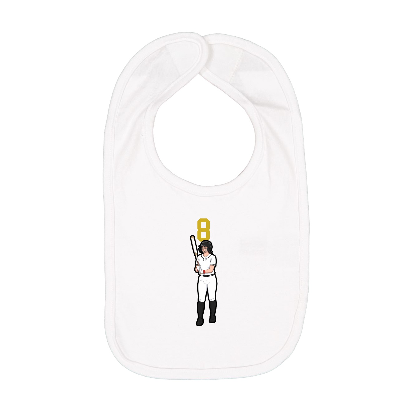 Infant Bib — Number Top in White