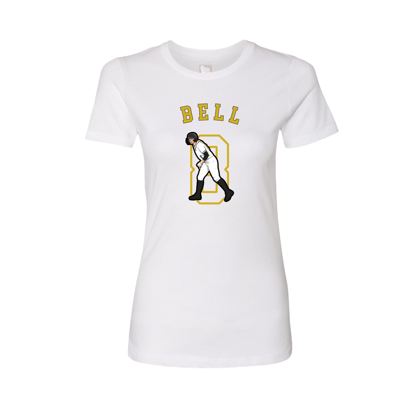 Fitted Women's Tee — Shirsey Arch in White