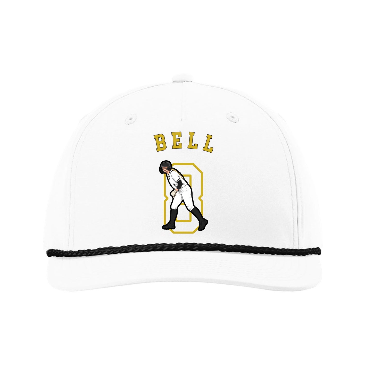 Five-Panel Classic Rope Cap — Shirsey Arch in White