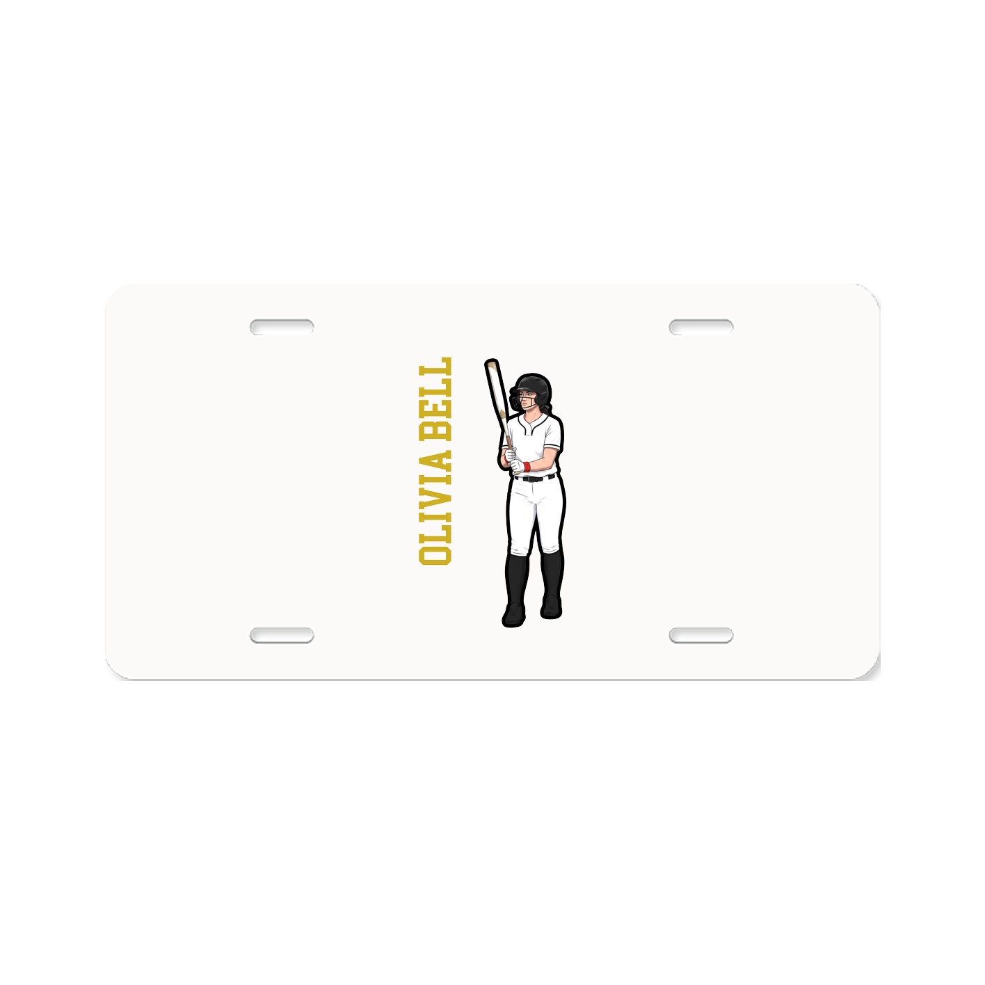 License Plate — Name Vertical in Classic