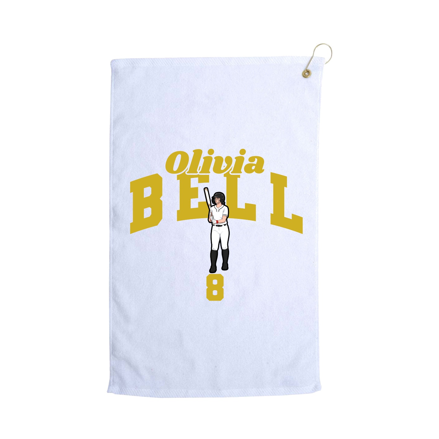 Golf Towel — Signature Arch in White