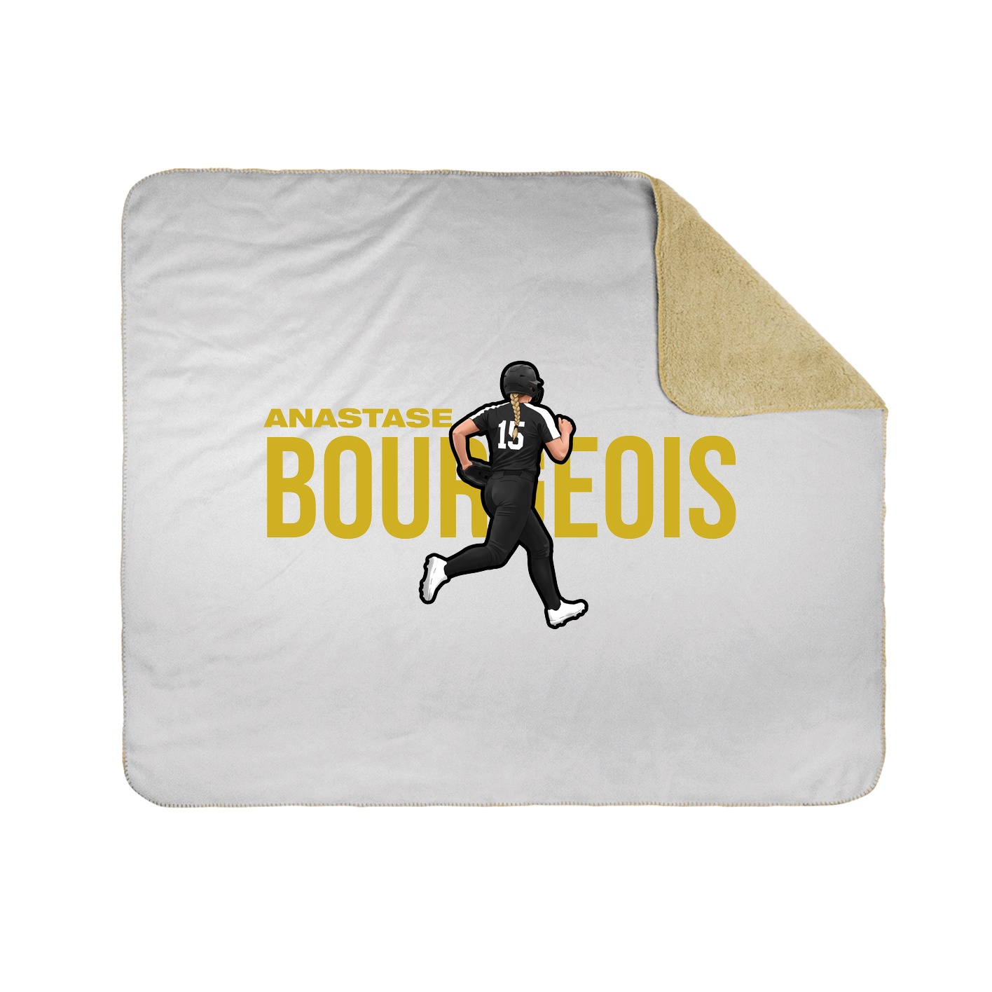 Throw Blanket — Player Name in White