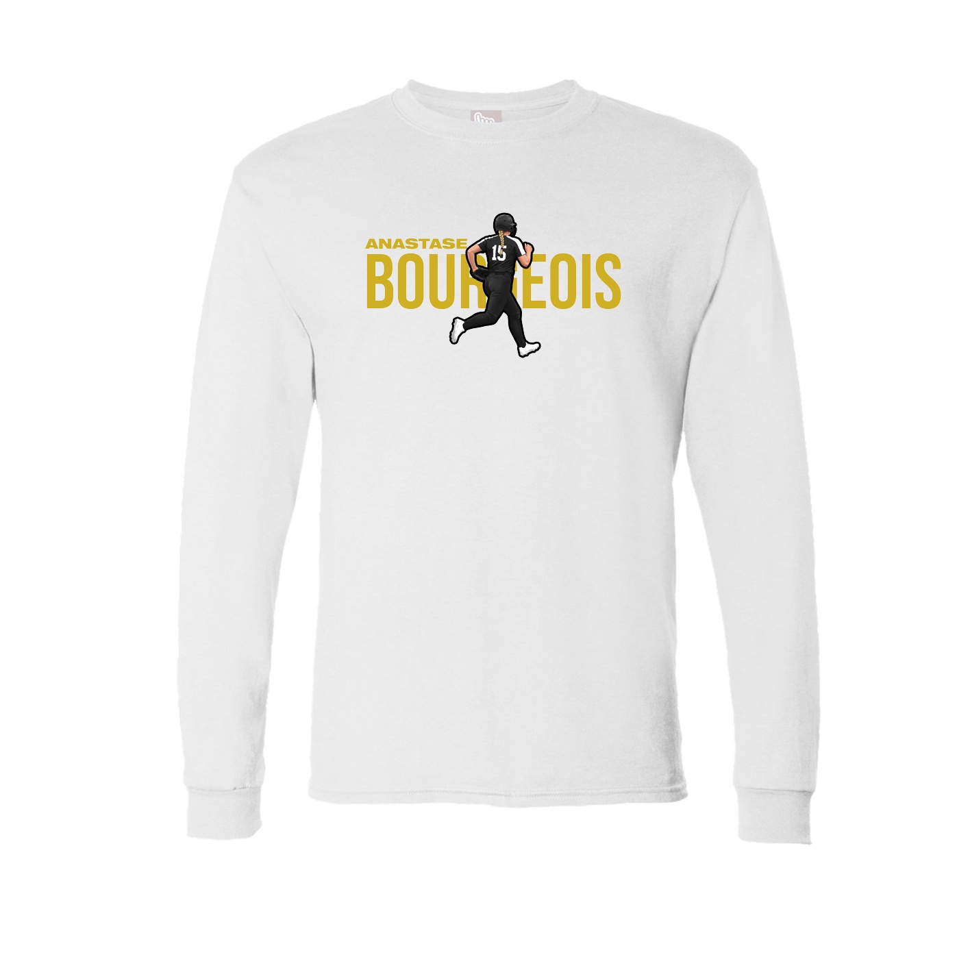 Long Sleeve Tee — Player Name in White