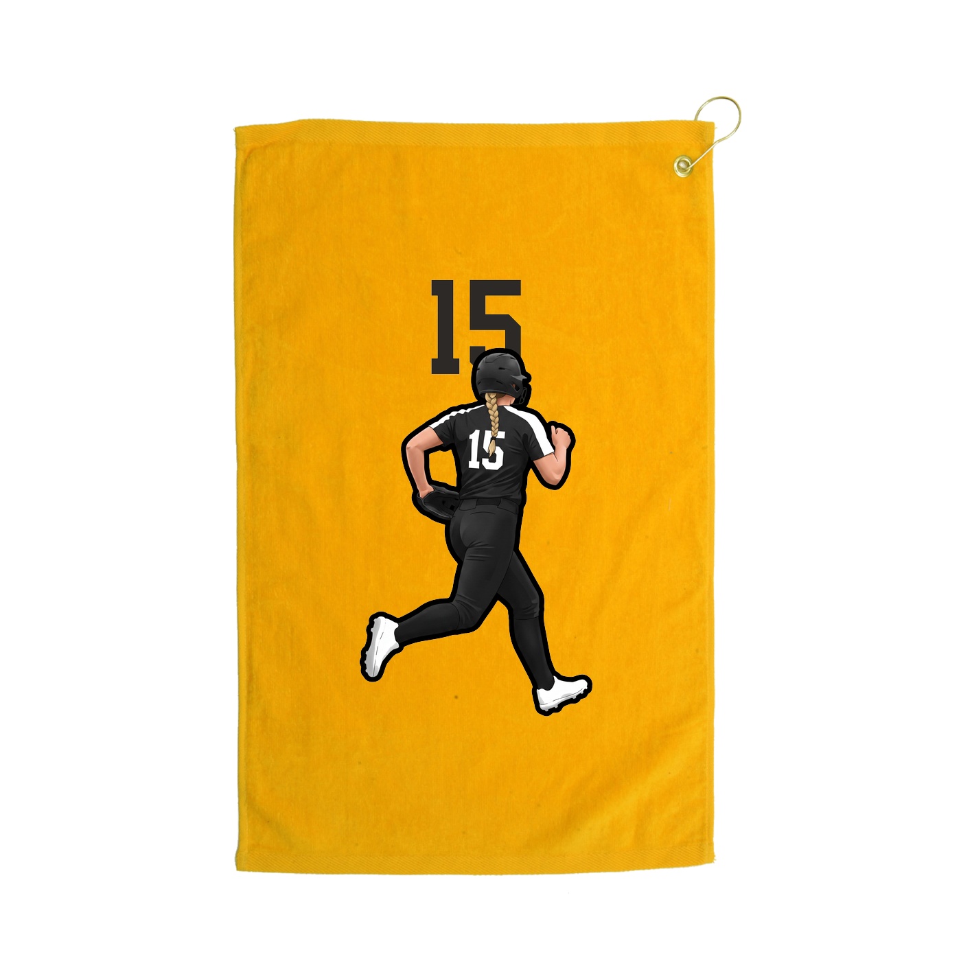 Golf Towel — Number Top in Gold