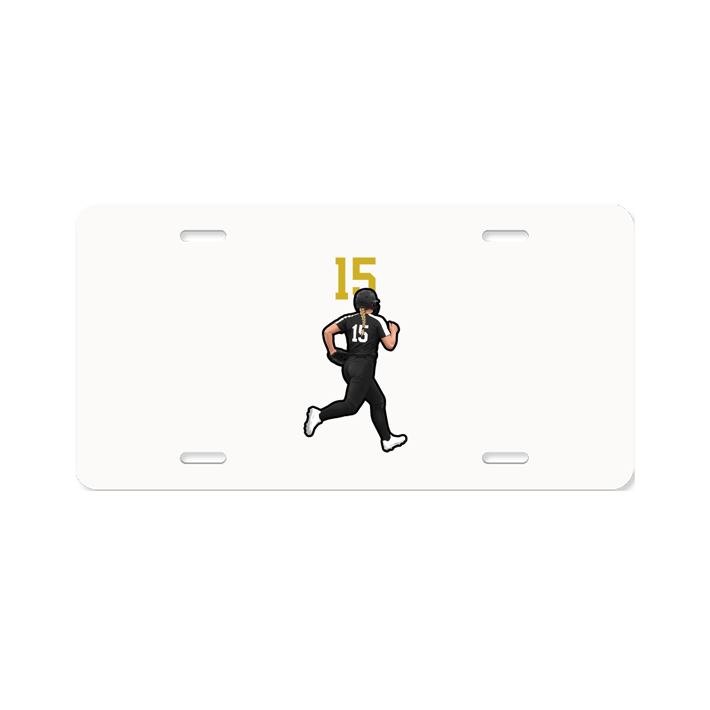 License Plate — Number Top in Classic