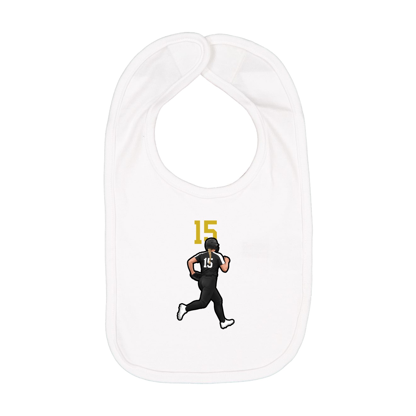 Infant Bib — Number Top in White