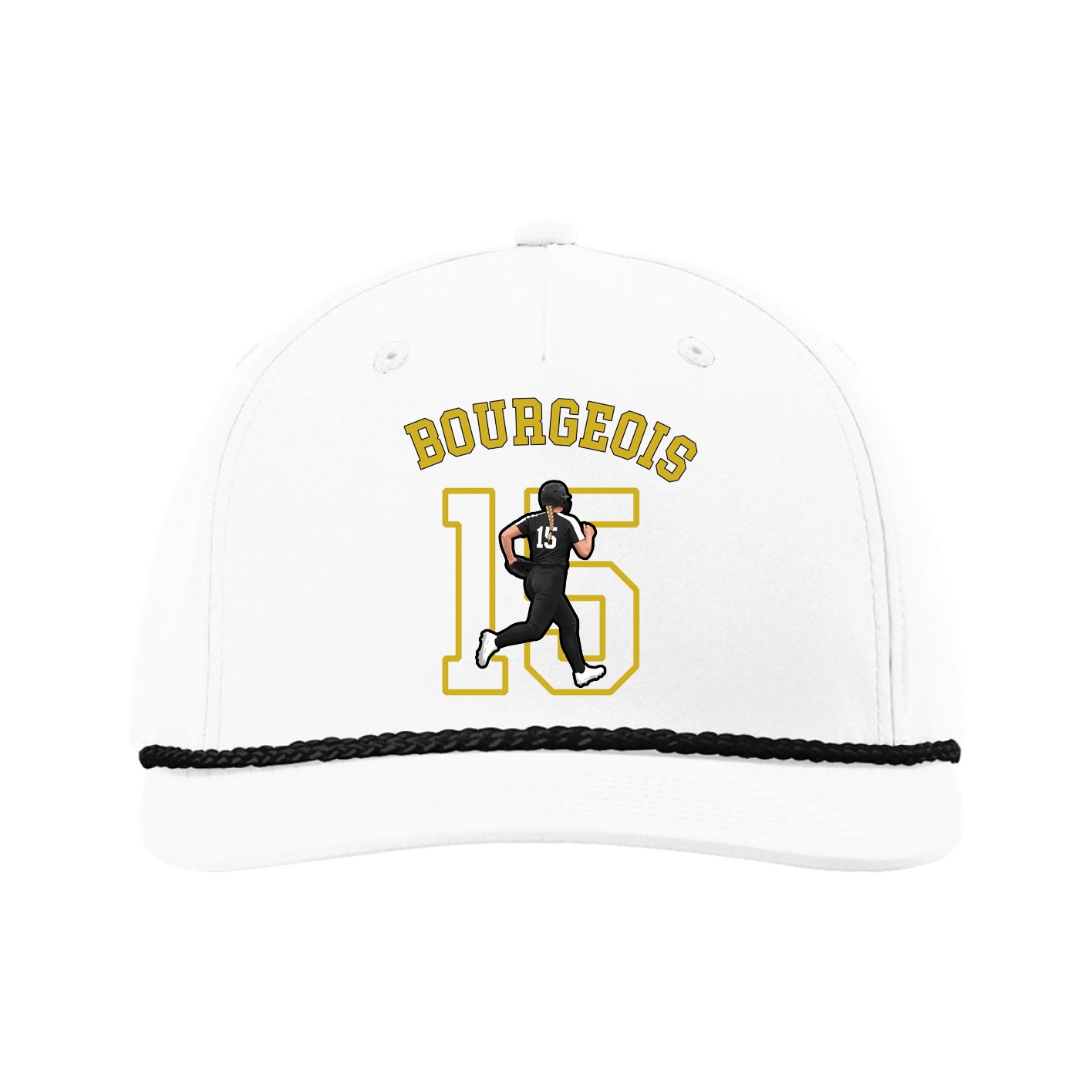 Five-Panel Classic Rope Cap — Shirsey Arch in White