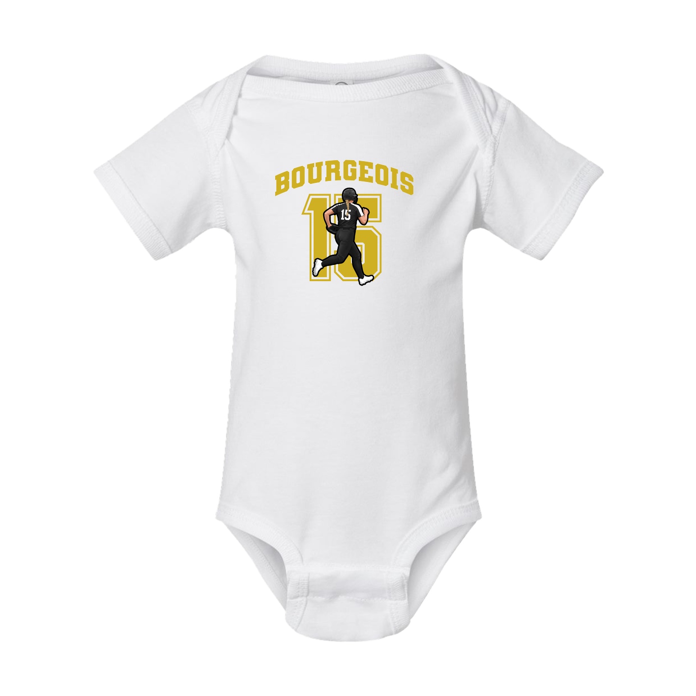 Baby Onesie — Number in White