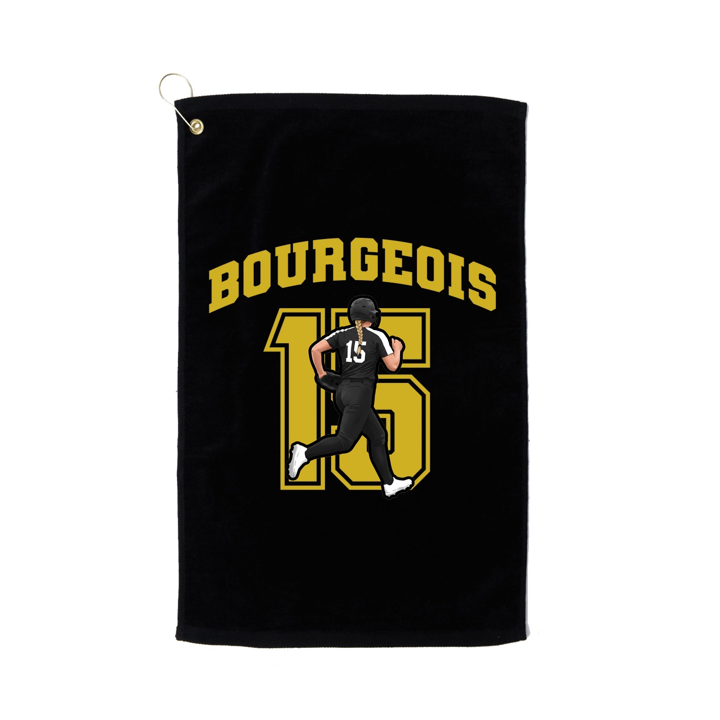 Golf Towel — Number in Black