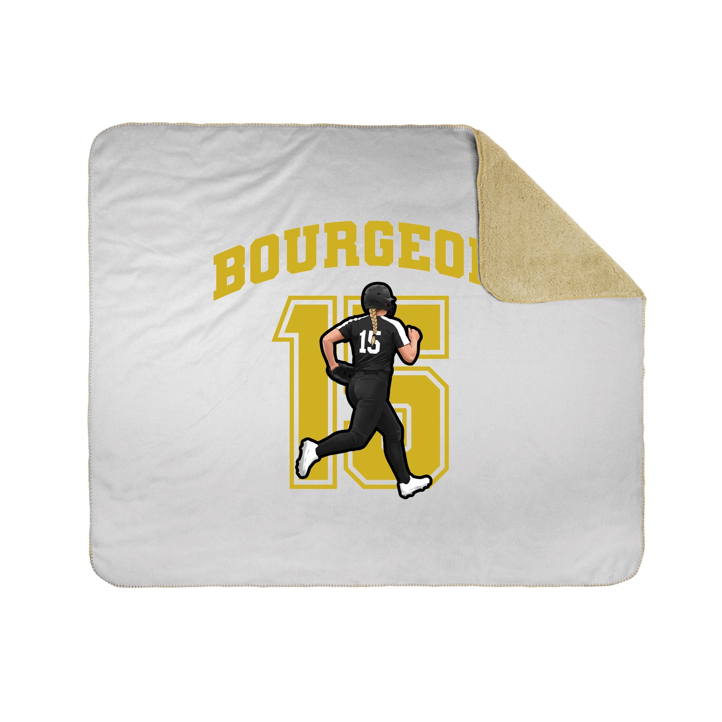 Throw Blanket — Number in White
