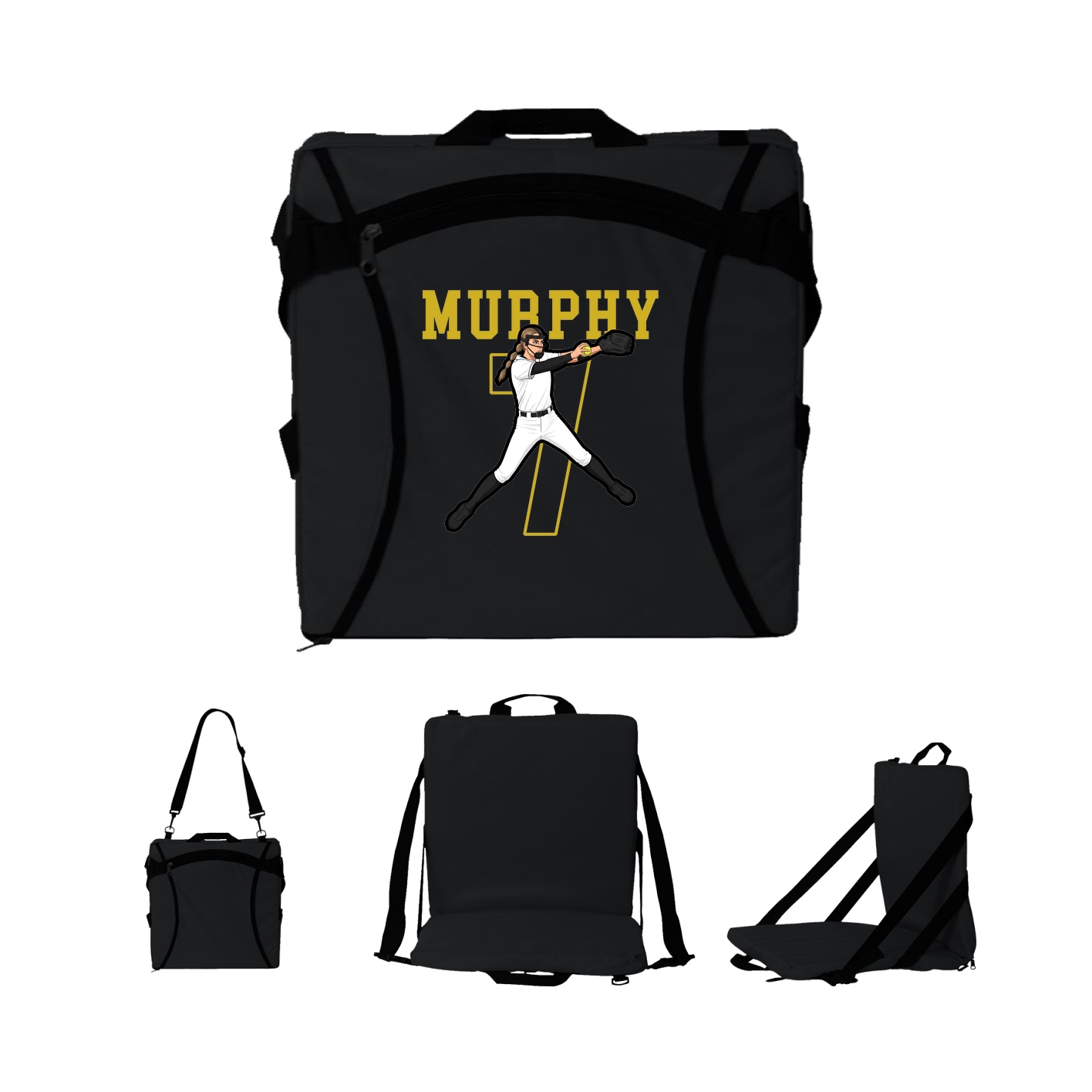Folding Stadium Seat — Shirsey in Black