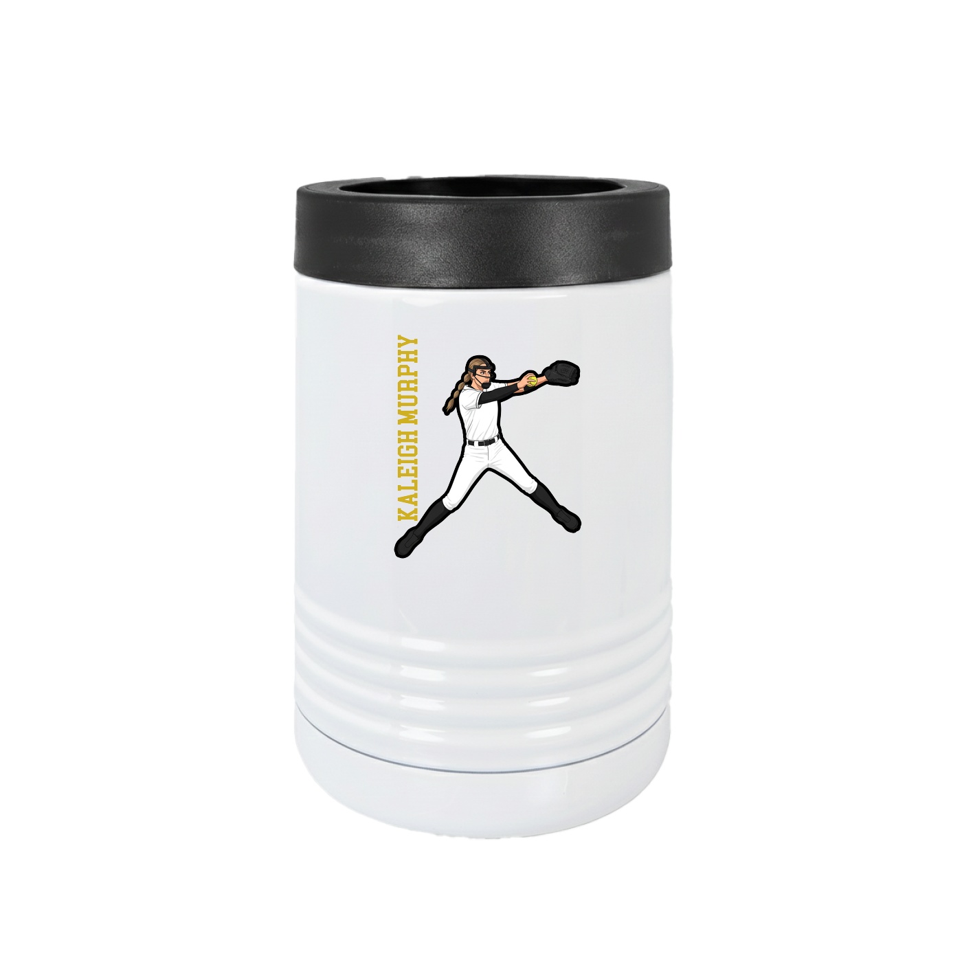 Beverage Holder — Name Vertical in White