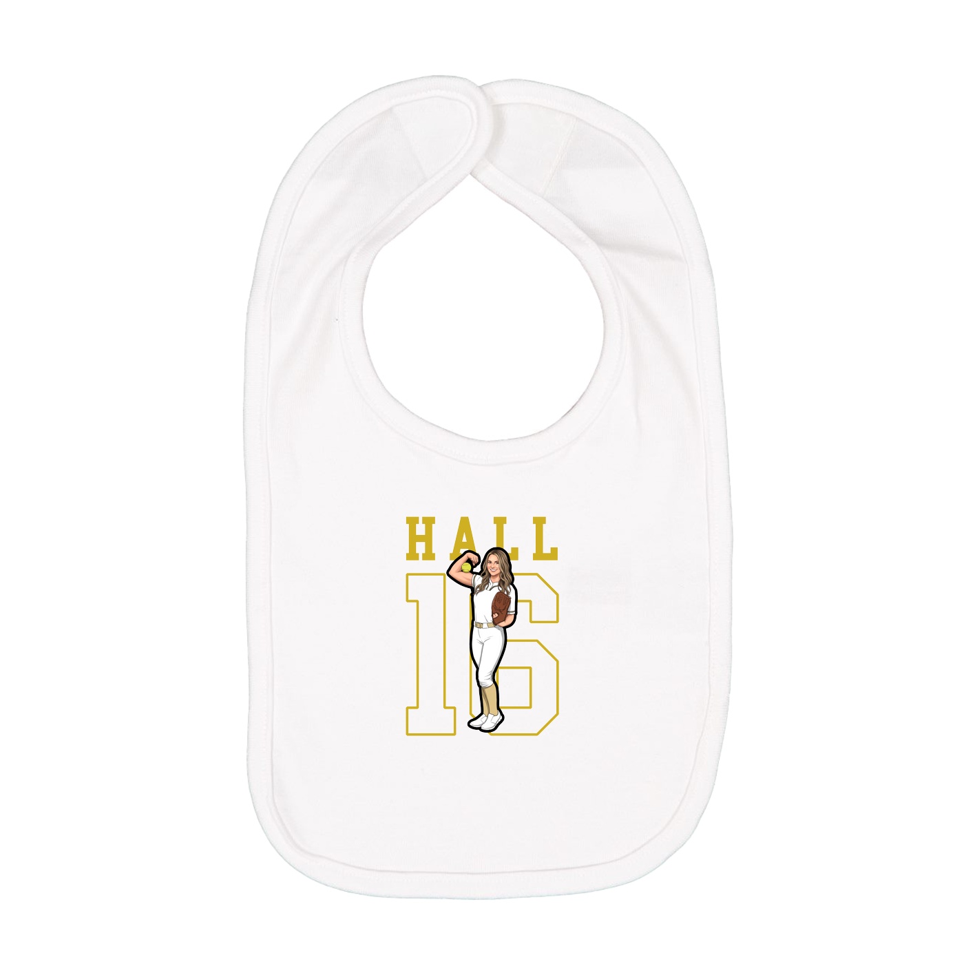 Infant Bib — Shirsey in White