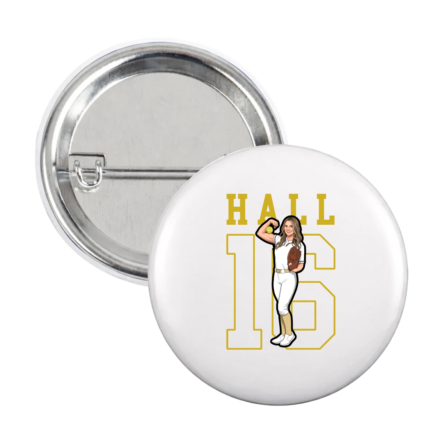 Game Day Button — Shirsey in White
