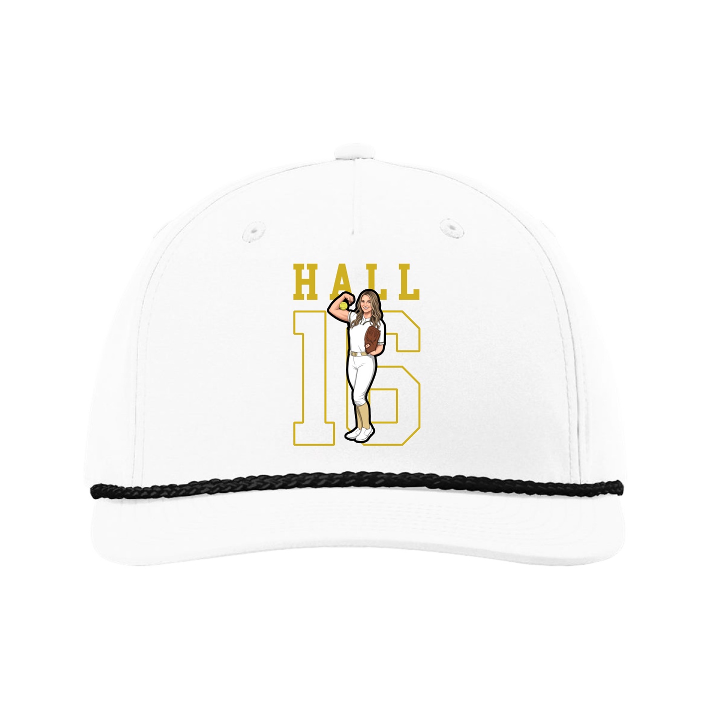 Five-Panel Classic Rope Cap — Shirsey in White