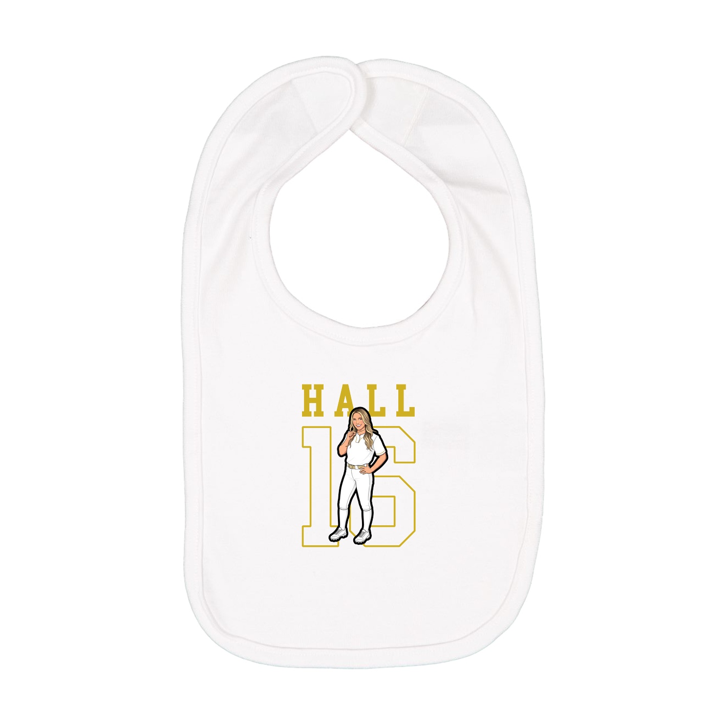 Infant Bib — Shirsey in White