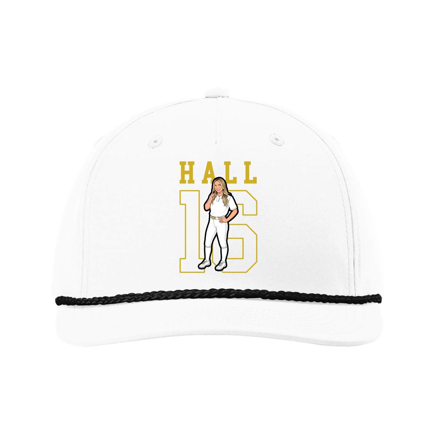 Five-Panel Classic Rope Cap — Shirsey in White