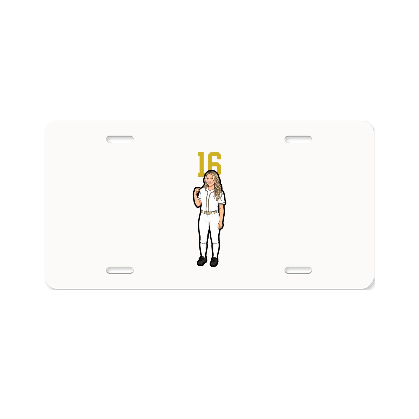 License Plate — Number Top in Classic