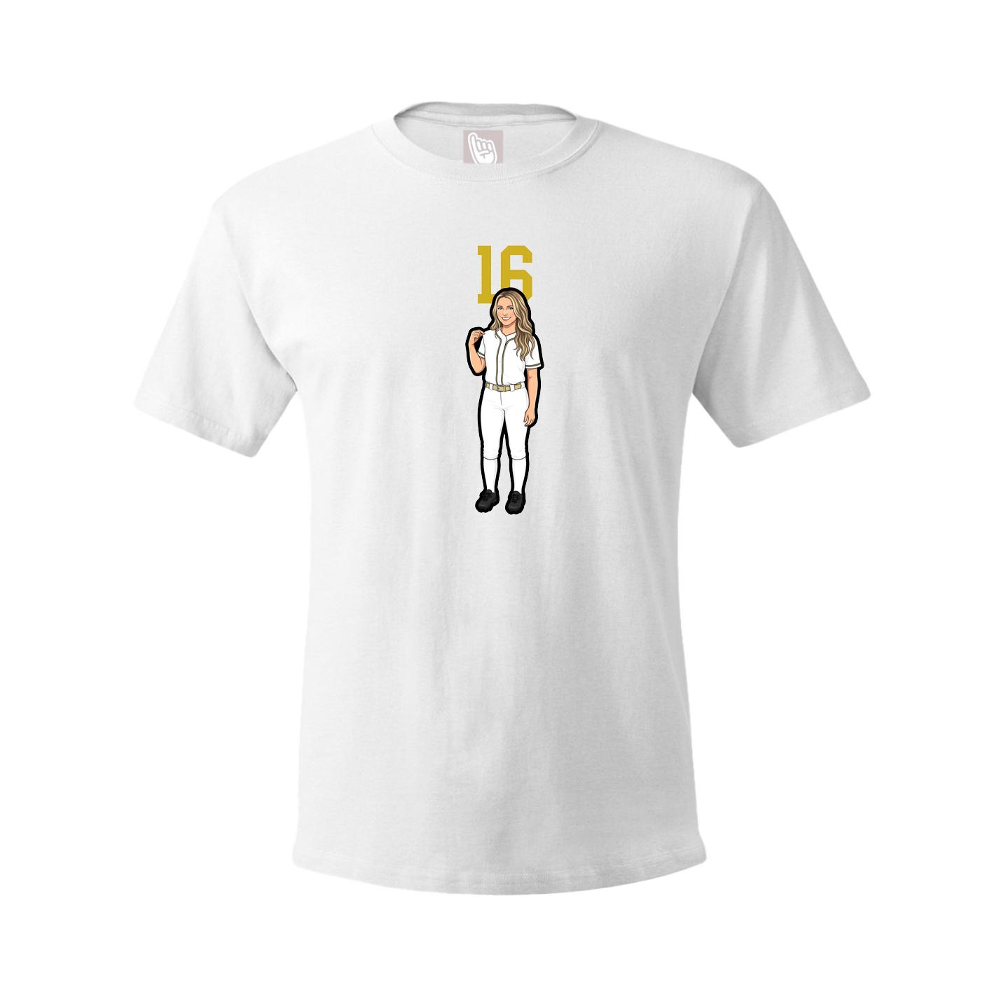 Tee — Number Top in White