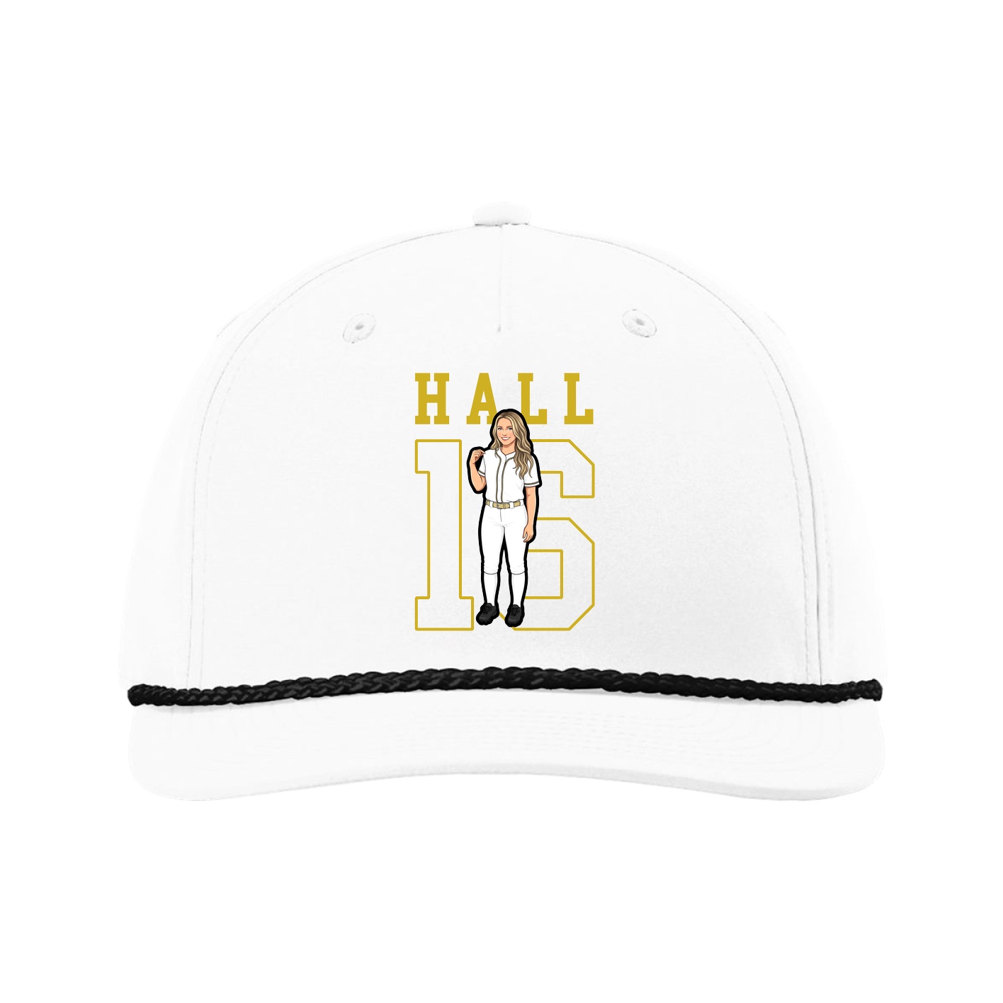 Five-Panel Classic Rope Cap — Shirsey in White