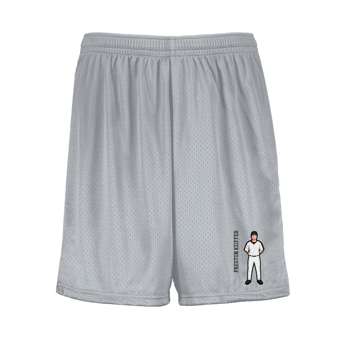 Shorts — Name Vertical in Silver