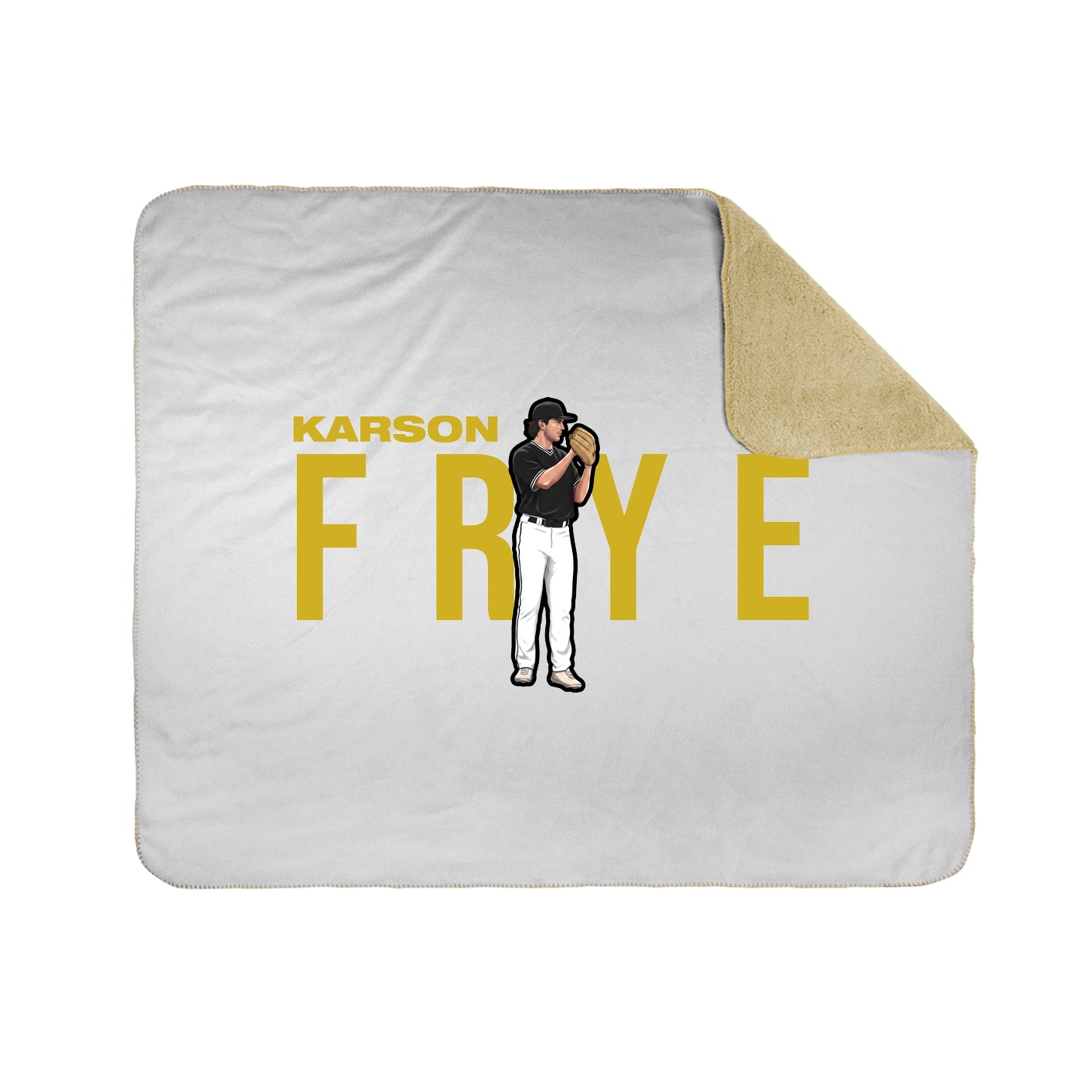 Throw Blanket — Player Name in White