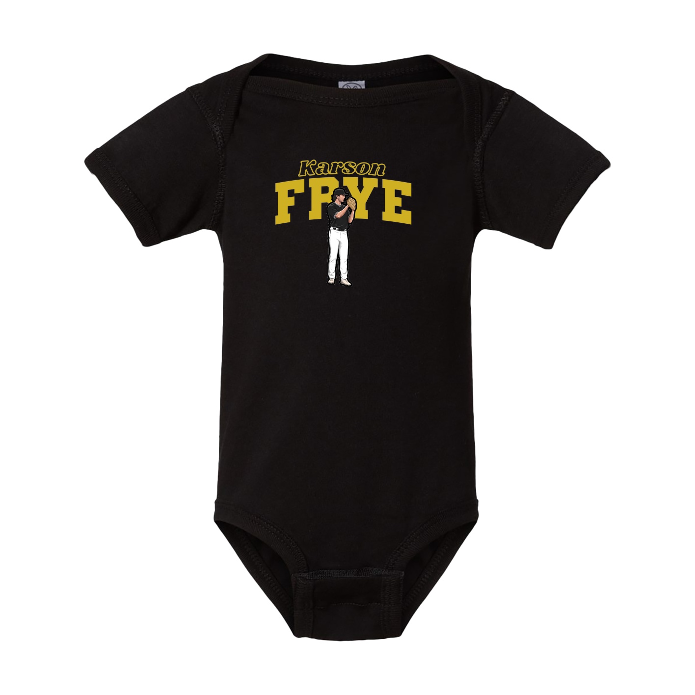 Baby Onesie — Name Arch in Black
