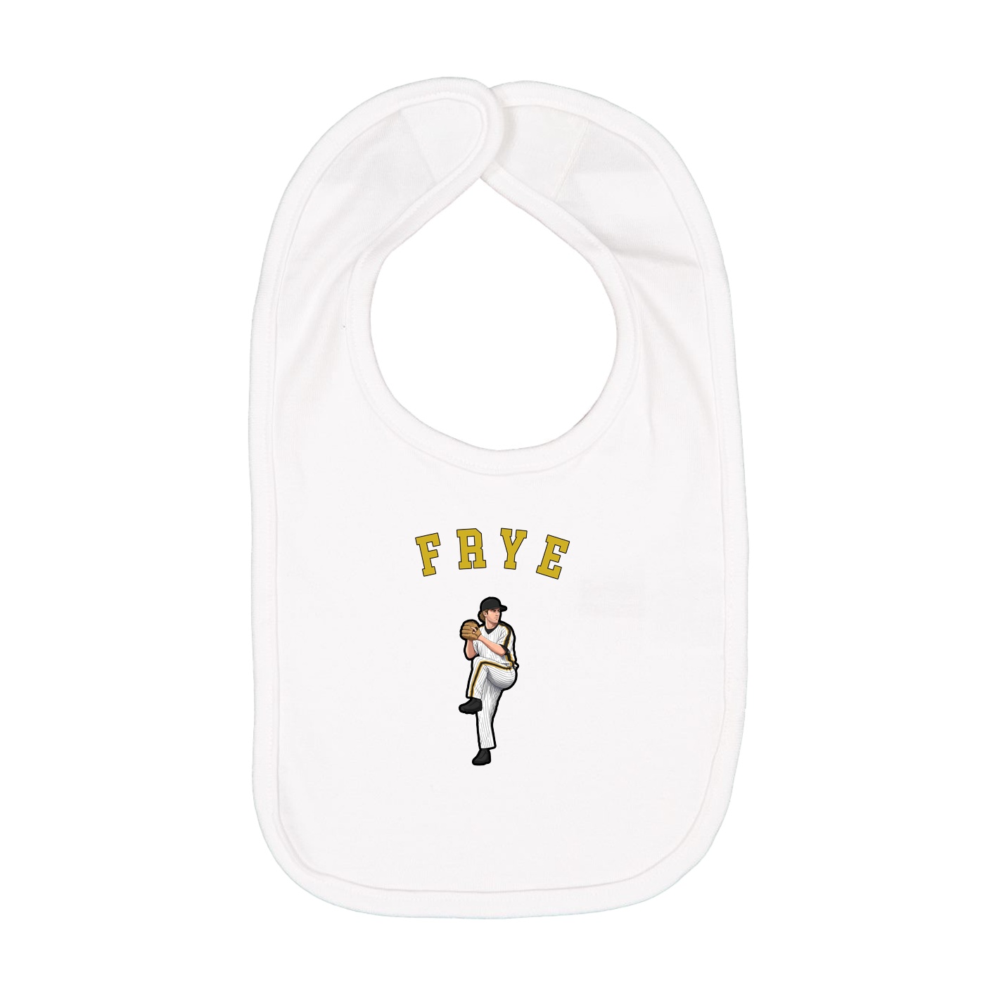Infant Bib — Shirsey Arch in White