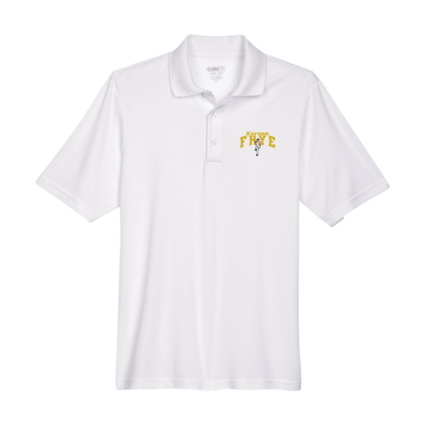 Performance Polo — Signature Arch in White