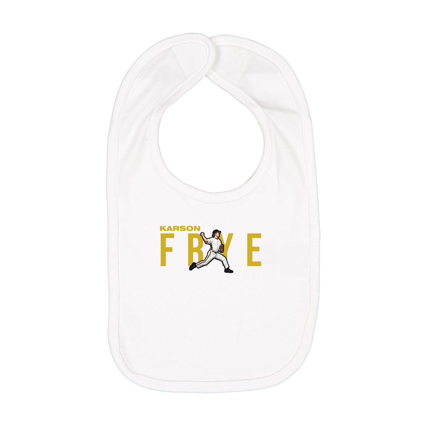 Infant Bib — Player Name in White