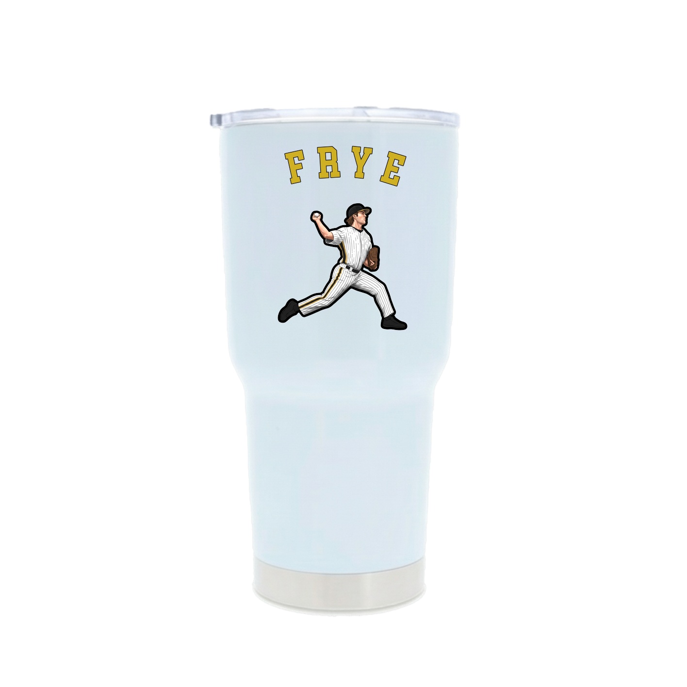30oz Stainless Steel Tumbler — Shirsey Arch in White
