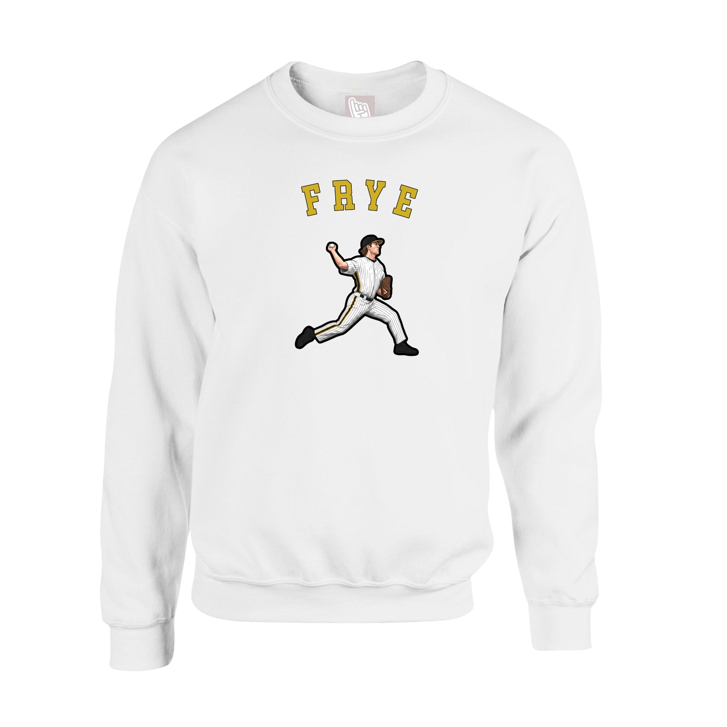 Fleece Crew — Shirsey Arch in White