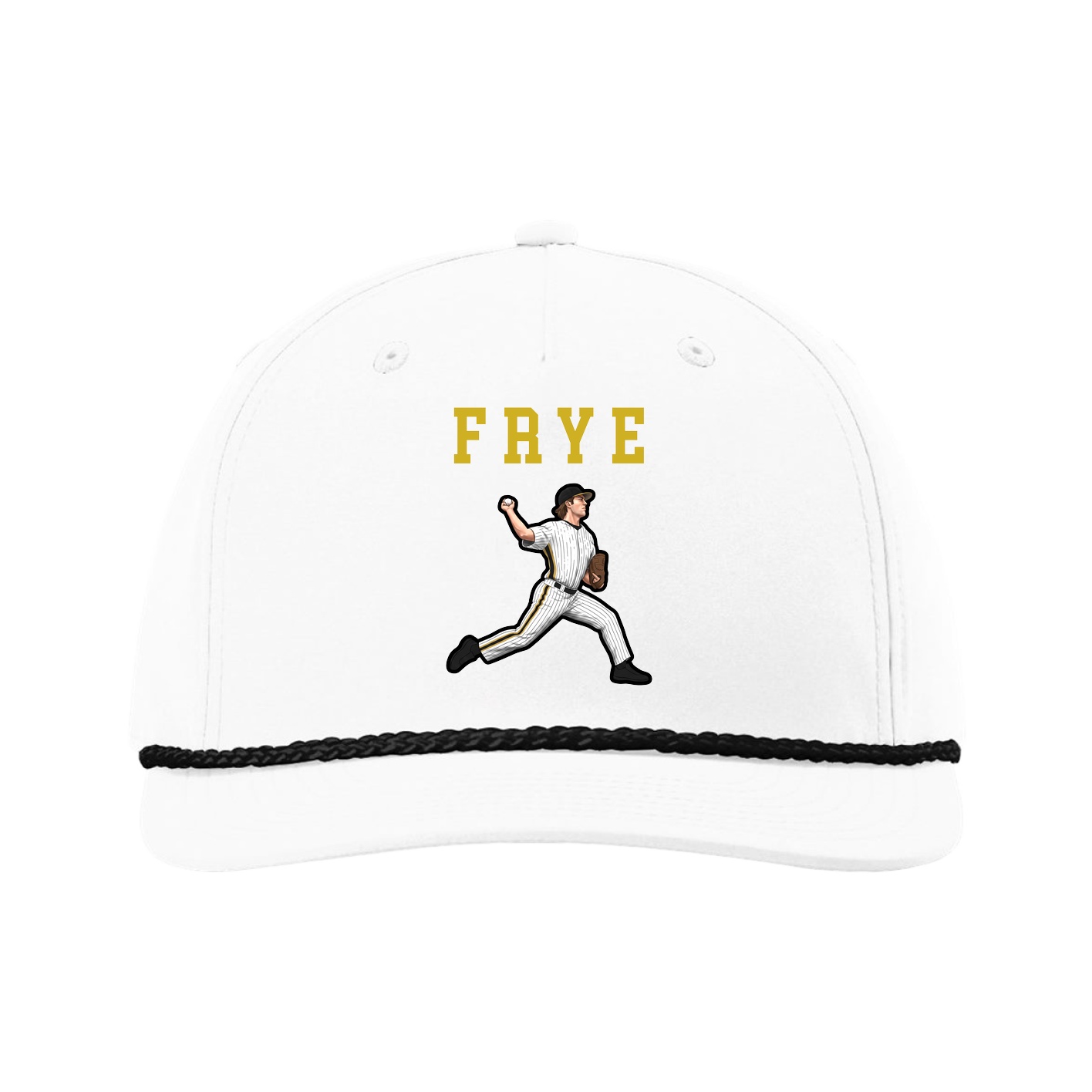 Five-Panel Classic Rope Cap — Shirsey in White