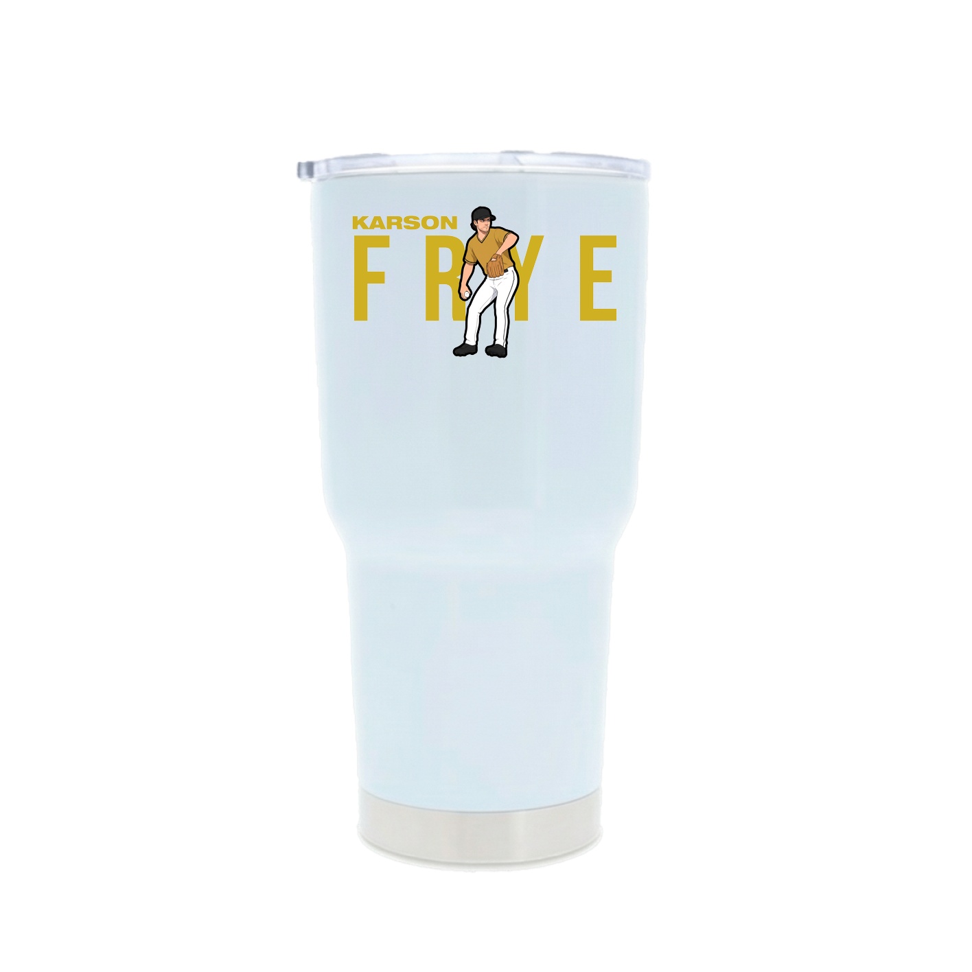 30oz Stainless Steel Tumbler — Player Name in White