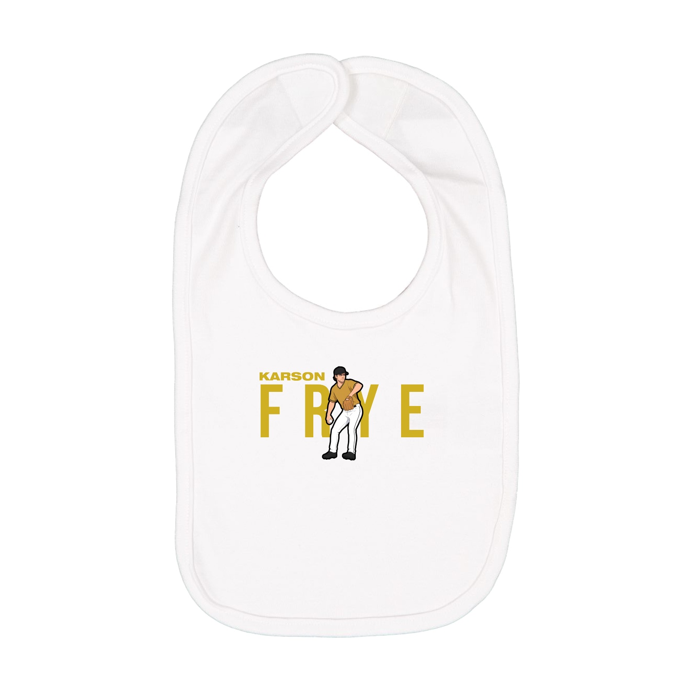 Infant Bib — Player Name in White