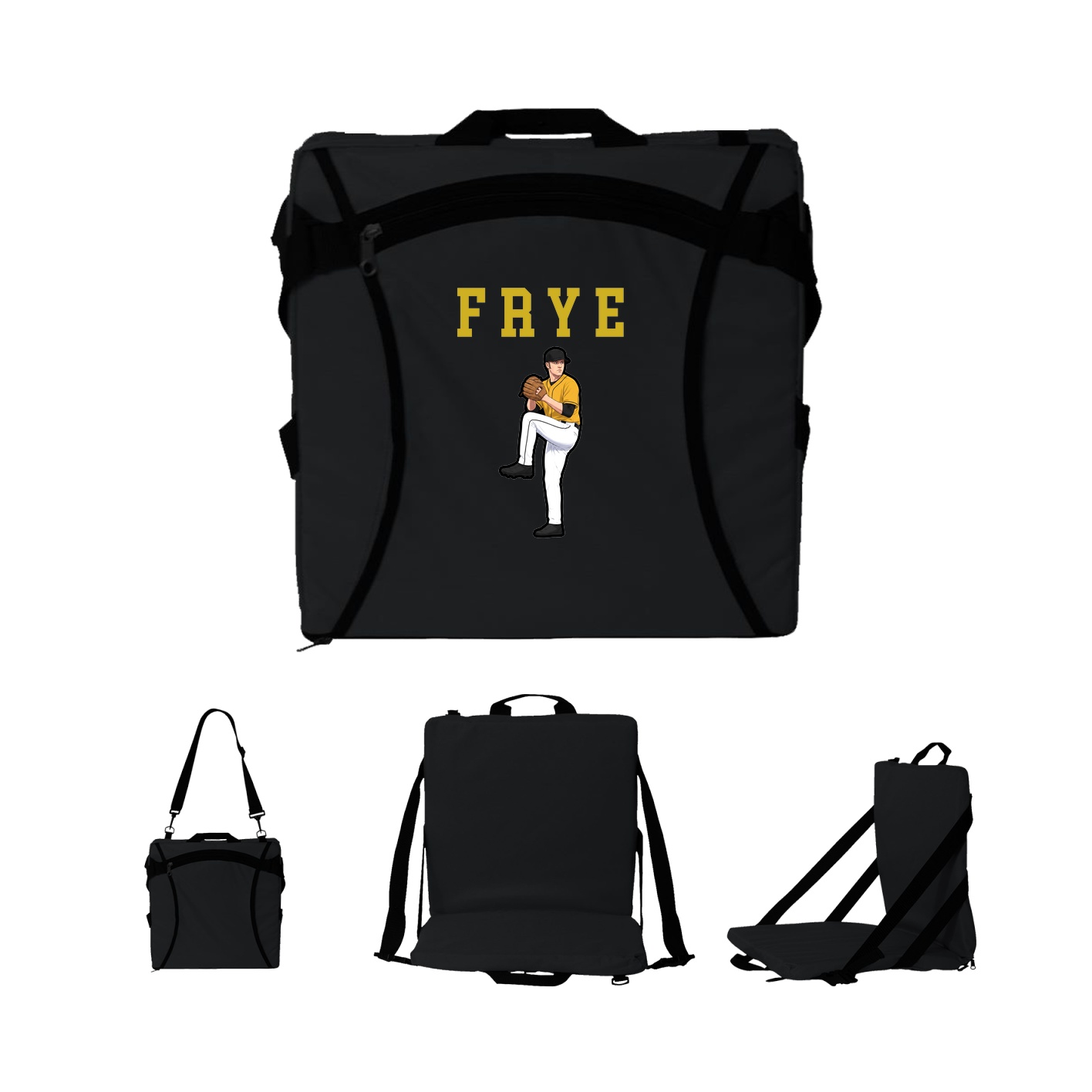 Folding Stadium Seat — Shirsey in Black