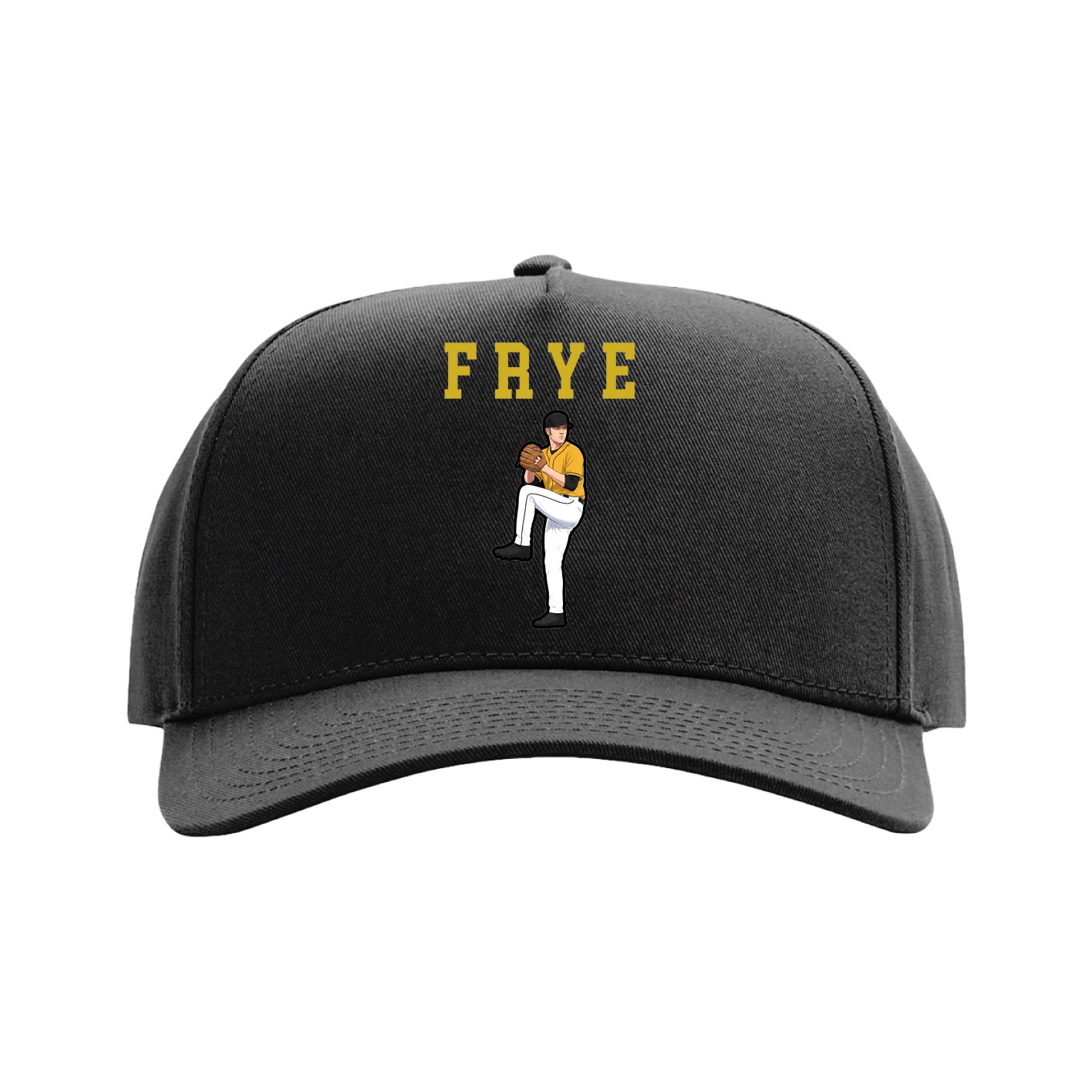 Full Fabric Five-Panel Champ Cap — Shirsey in Black