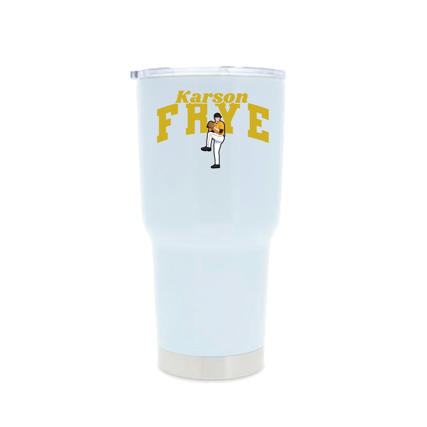 30oz Stainless Steel Tumbler — Signature Arch in White