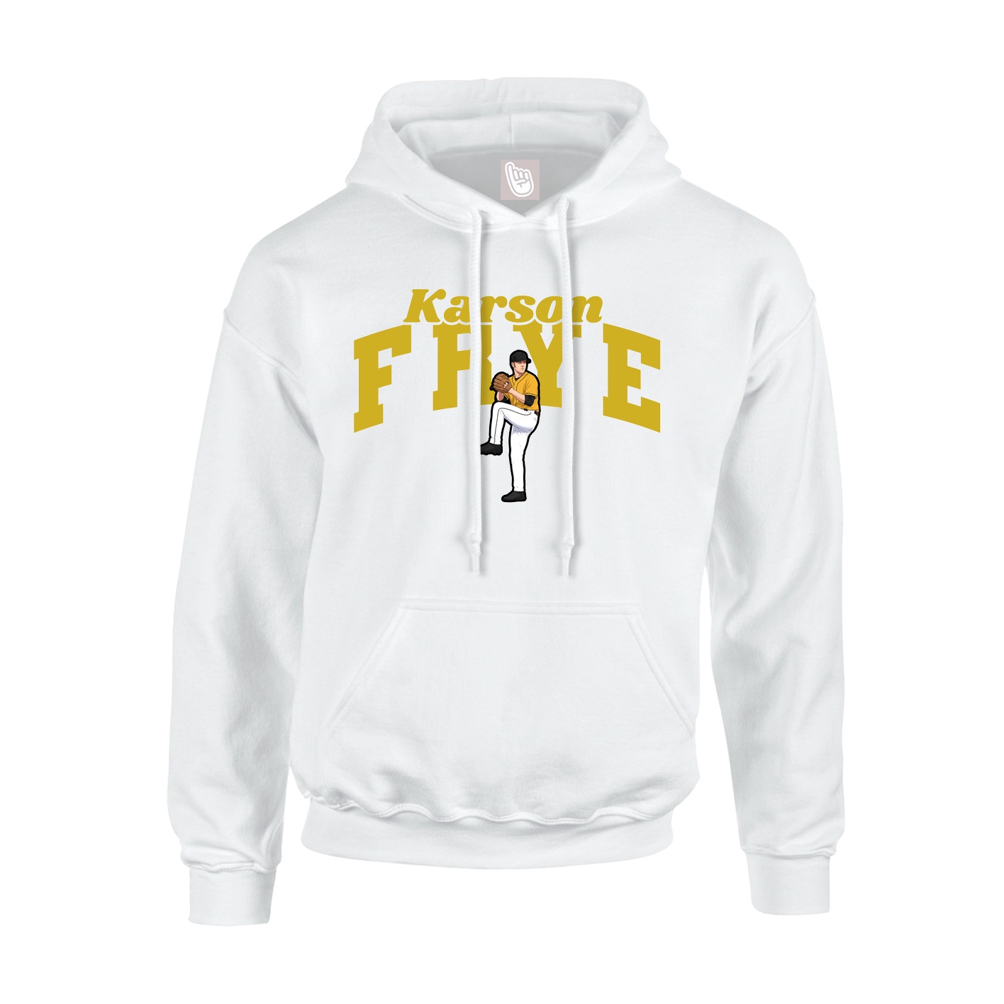 Hoodie — Signature Arch in White