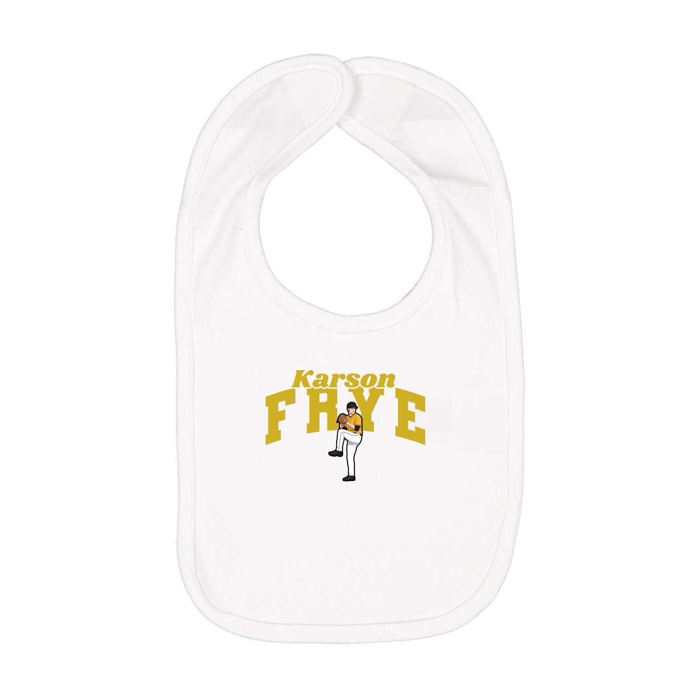 Infant Bib — Signature Arch in White