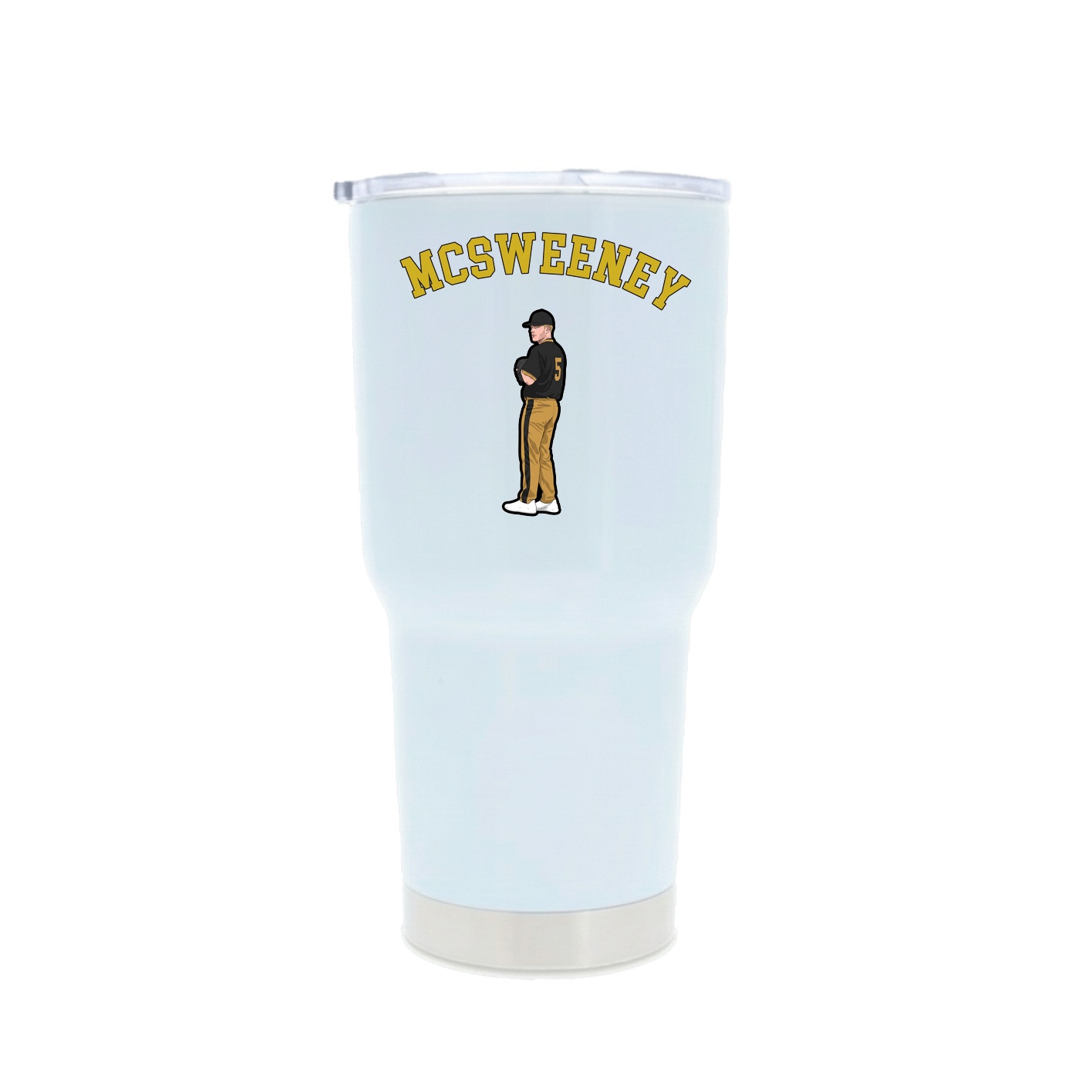 30oz Stainless Steel Tumbler — Shirsey Arch in White