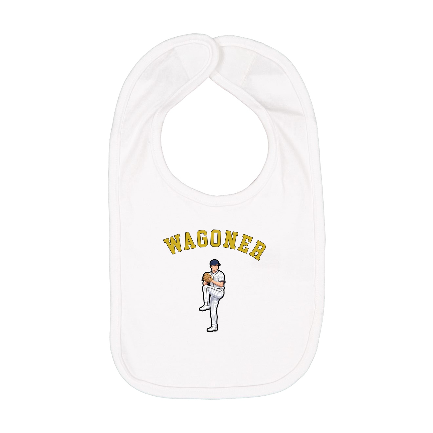 Infant Bib — Shirsey Arch in White