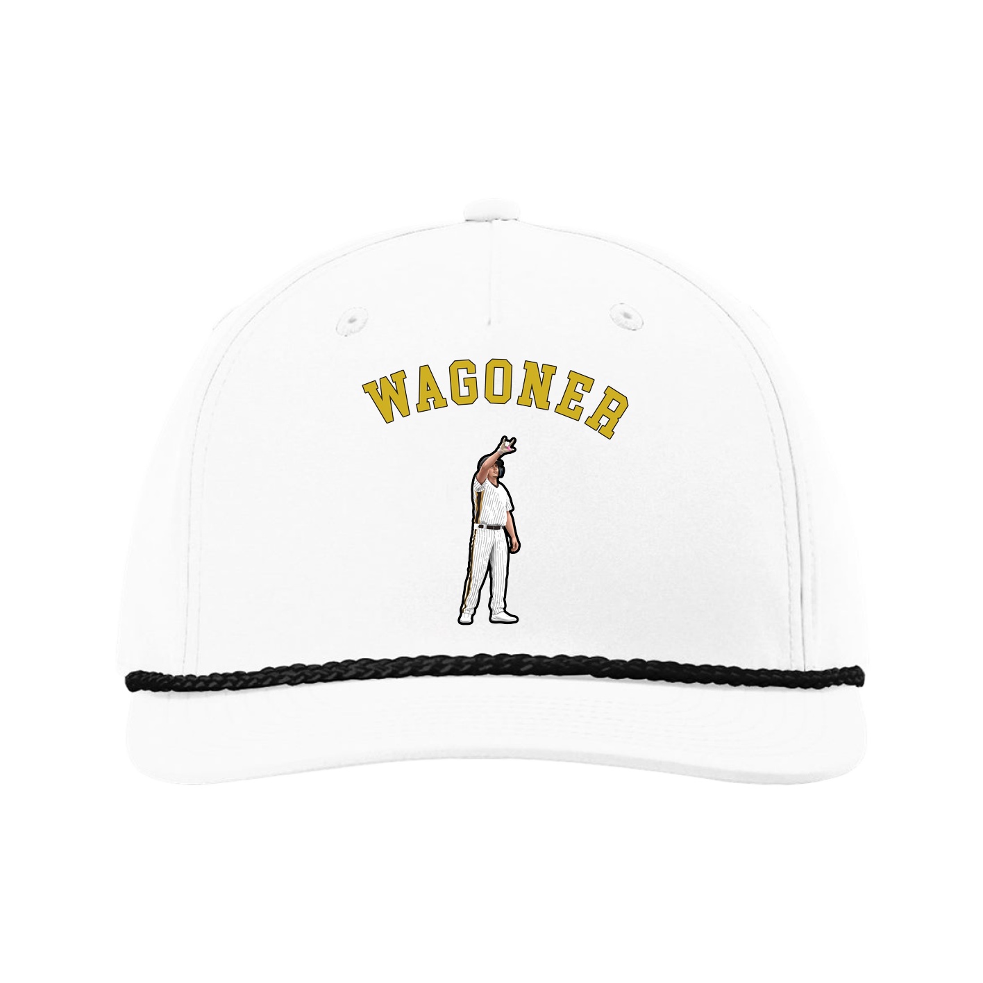 Five-Panel Classic Rope Cap — Shirsey Arch in White
