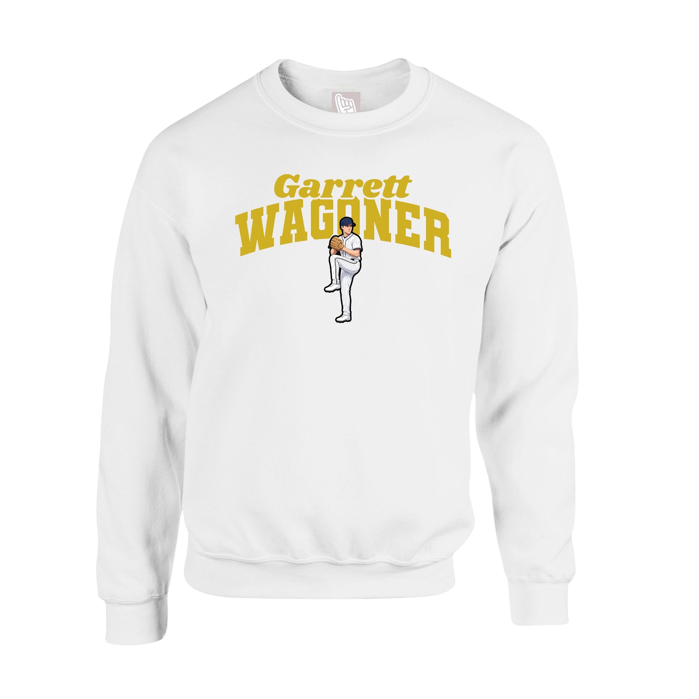 Fleece Crew — Signature Arch in White