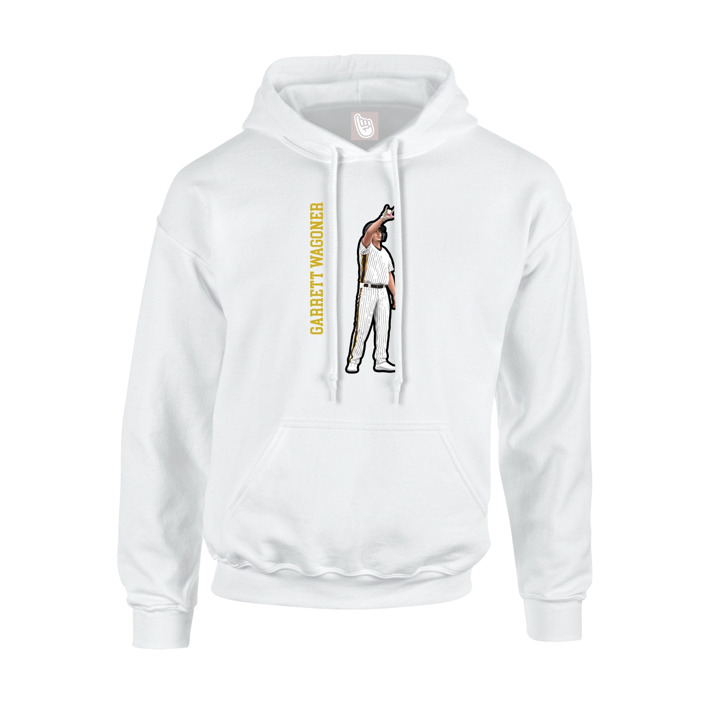 Hoodie — Name Vertical in White
