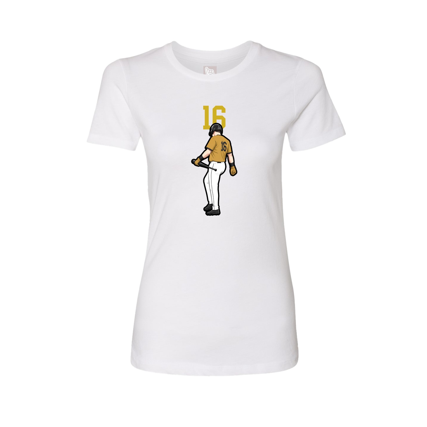 Womens Tee — Number Top in White
