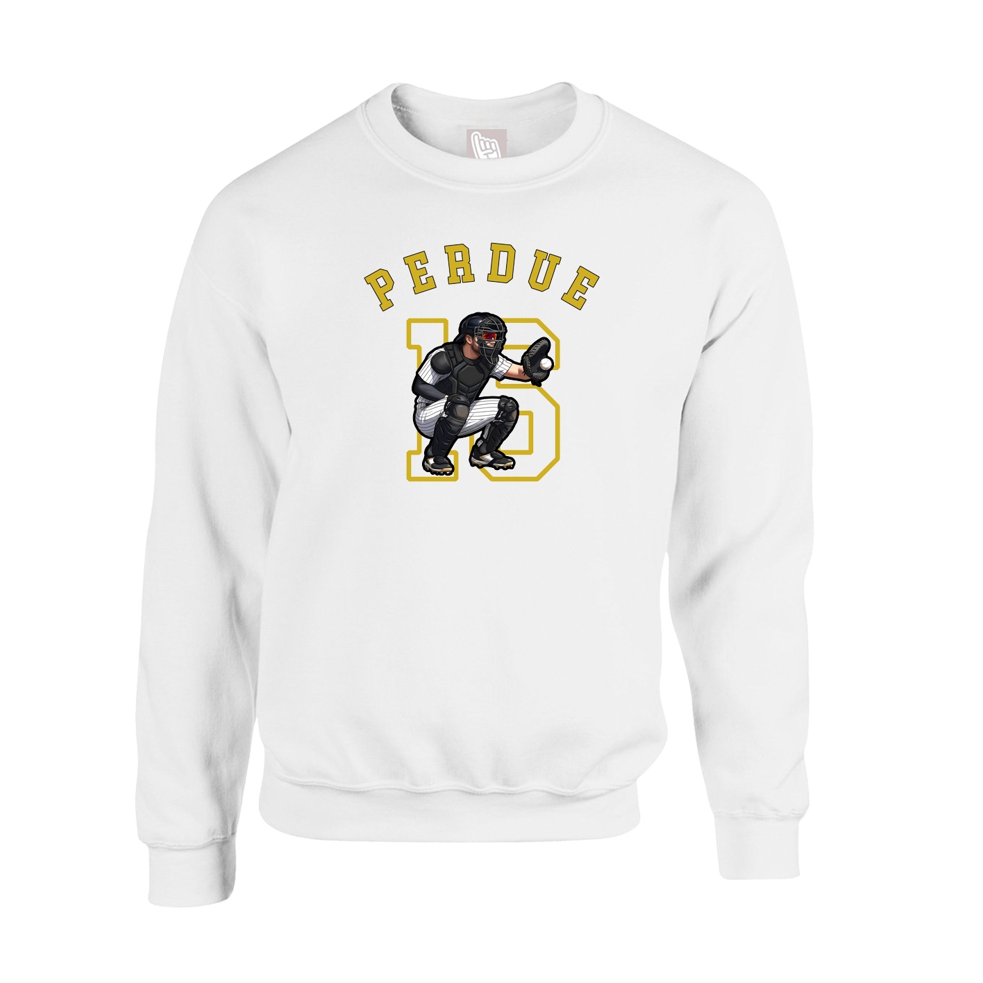 Fleece Crew — Shirsey Arch in White
