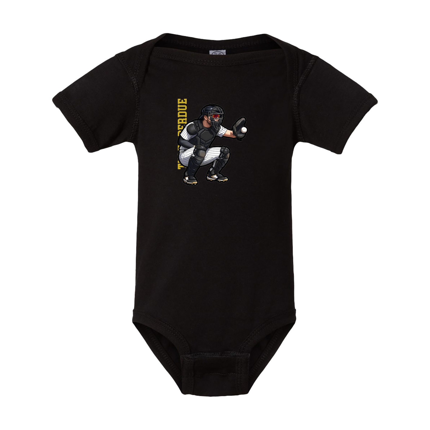 Baby Onesie — Name Vertical in Black