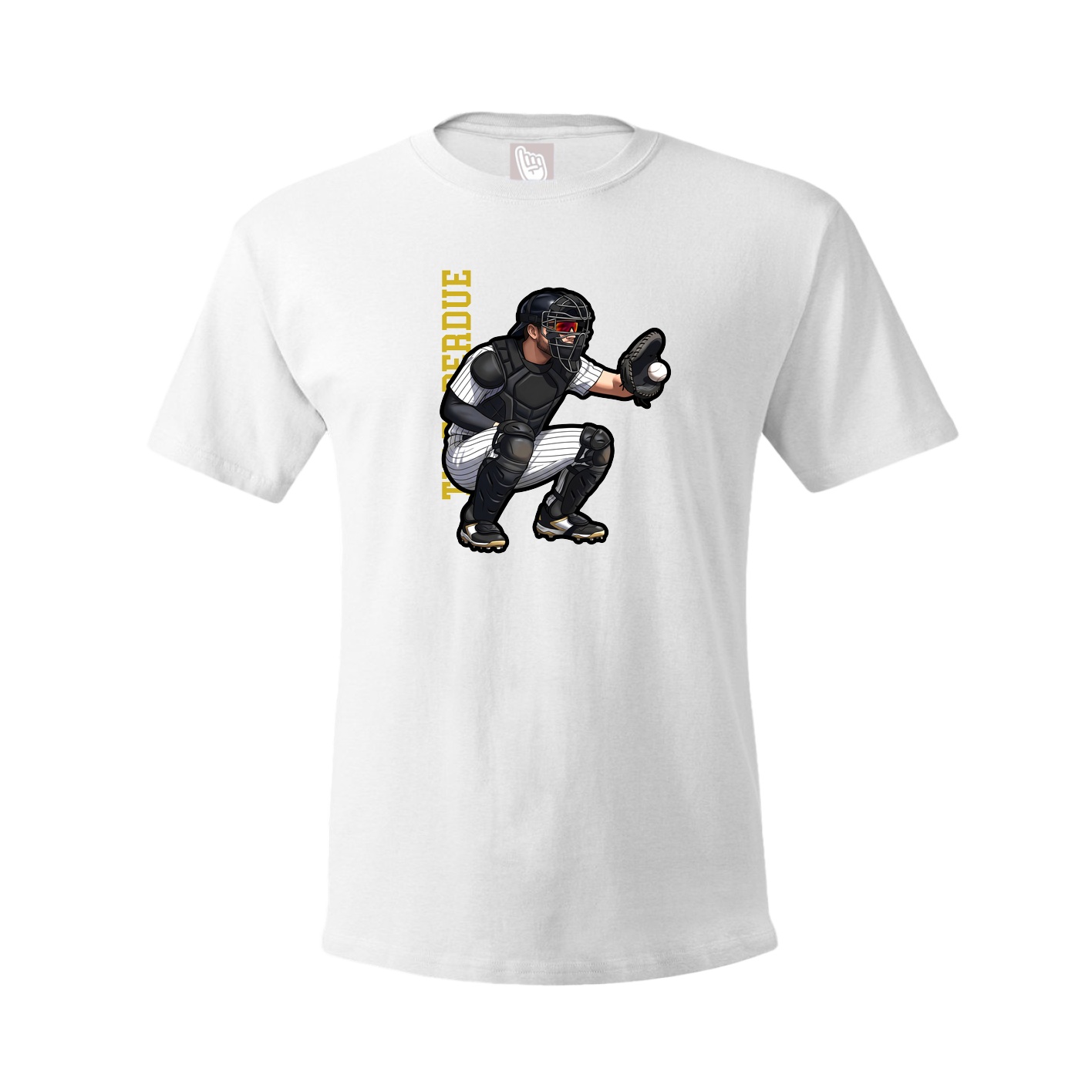 Tee — Name Vertical in White